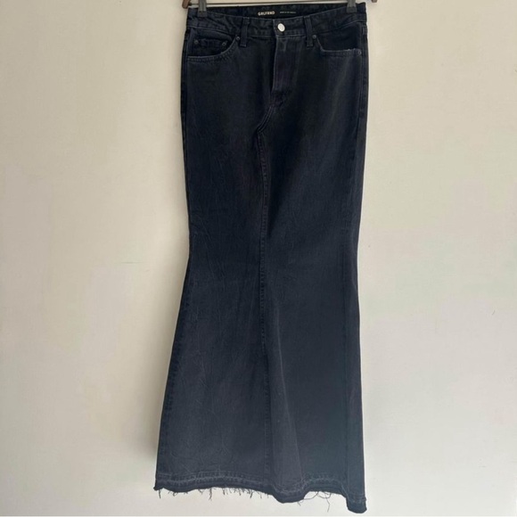 GRLFRND "The Stella" Low-Rise Ultra Flare Denim Skirt Size 26 - Picture 2 of 6